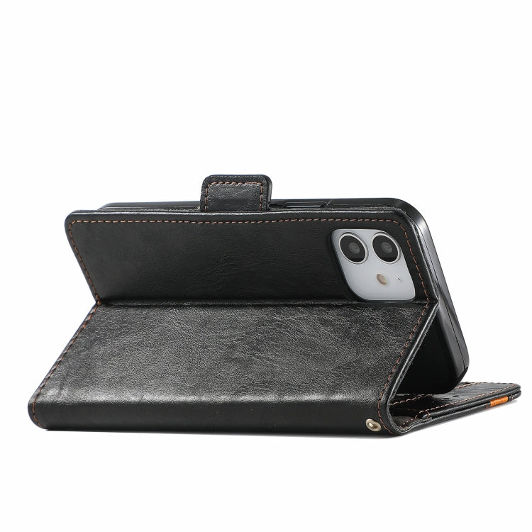 For iPhone 13 CaseNeo Business Splicing Dual Magnetic Buckle Horizontal Flip PU Leather Case with Holder & Card Slots & Wallet (Black) - iPhone 13 Cases by buy2fix | Online Shopping UK | buy2fix