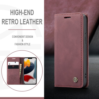 For iPhone 13 mini CaseMe-013 Multifunctional Retro Frosted Horizontal Flip Leather Case with Card Slot & Holder & Wallet (Wine Red) - iPhone 13 mini Cases by CaseMe | Online Shopping UK | buy2fix