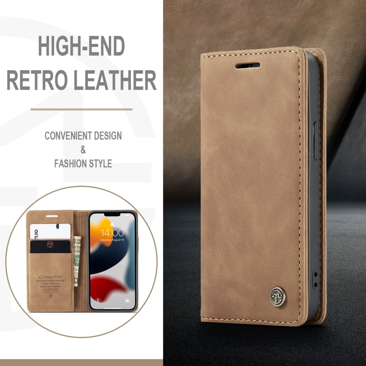 For iPhone 13 mini CaseMe-013 Multifunctional Retro Frosted Horizontal Flip Leather Case with Card Slot & Holder & Wallet (Brown) - iPhone 13 mini Cases by CaseMe | Online Shopping UK | buy2fix