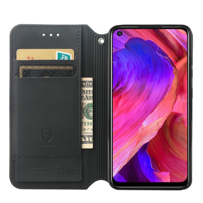 For OPPO A54 5G Colorful Magnetic Horizontal Flip PU Leather Case with Holder & Card Slot & Wallet(Purple Scales) - OPPO Cases by buy2fix | Online Shopping UK | buy2fix