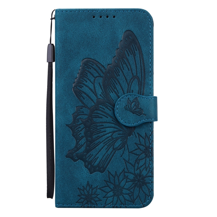 For iPhone 13 mini Retro Skin Feel Butterflies Embossing Horizontal Flip Leather Case with Holder & Card Slots & Wallet (Blue) - iPhone 13 mini Cases by buy2fix | Online Shopping UK | buy2fix