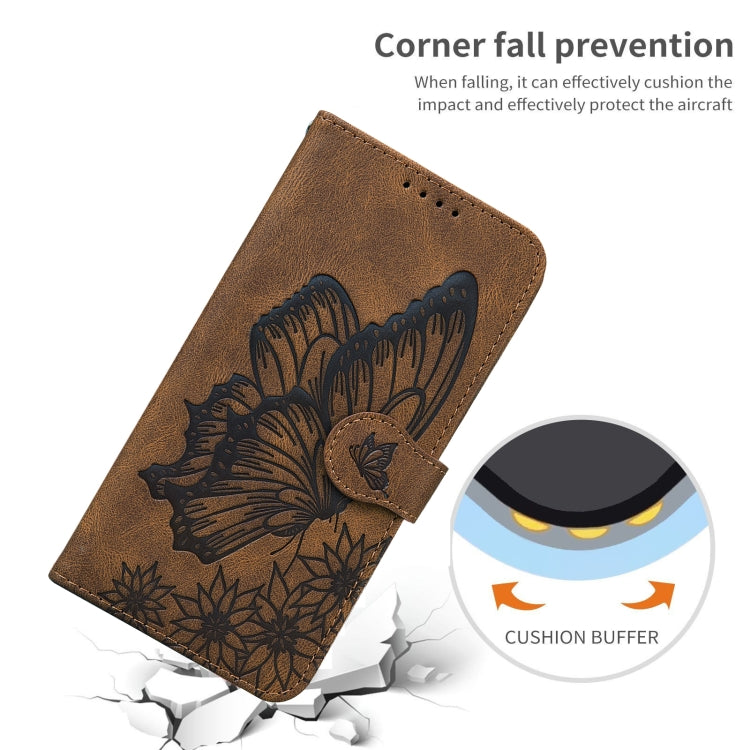 For iPhone 13 Retro Skin Feel Butterflies Embossing Horizontal Flip Leather Case with Holder & Card Slots & Wallet(Brown) - iPhone 13 Cases by buy2fix | Online Shopping UK | buy2fix