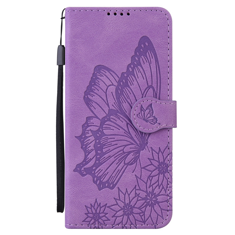 For iPhone 13 Pro Max Retro Skin Feel Butterflies Embossing Horizontal Flip Leather Case with Holder & Card Slots & Wallet (Purple) - iPhone 13 Pro Max Cases by buy2fix | Online Shopping UK | buy2fix