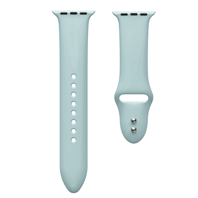 Double Nail Silicone Strap Watch Band For Apple Watch Ultra 49mm&Watch Ultra 2 49mm / Series 9&8&7 45mm / SE 3&SE 2&6&SE&5&4 44mm / 3&2&1 42mm(Emerald Green) - Watch Bands by buy2fix | Online Shopping UK | buy2fix