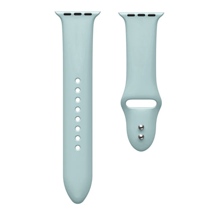 Double Nail Silicone Strap Watch Band For Apple Watch Ultra 49mm&Watch Ultra 2 49mm / Series 9&8&7 45mm / SE 3&SE 2&6&SE&5&4 44mm / 3&2&1 42mm(Emerald Green) - Watch Bands by buy2fix | Online Shopping UK | buy2fix