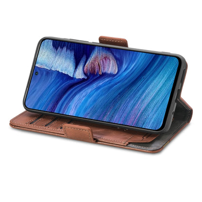 For Xiaomi Redmi Note 10 5G CaseNeo Business Splicing Dual Magnetic Buckle Horizontal Flip PU Leather Case with Holder & Card Slots & Wallet(Brown) - Xiaomi Cases by buy2fix | Online Shopping UK | buy2fix