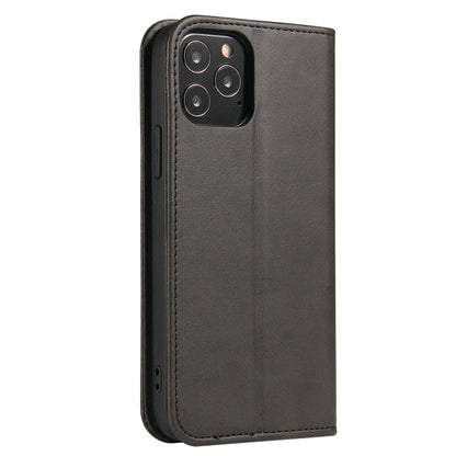 For iPhone 13 Pro Calf Texture Magnetic Horizontal Flip Leather Case with Holder & Card Slots & Wallet (Black) - iPhone 13 Pro Cases by buy2fix | Online Shopping UK | buy2fix