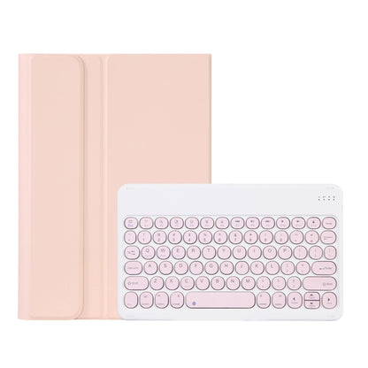 Y0N5 TPU Tablet Case Lambskin Texture Round Keycap Bluetooth Keyboard Leather Tablet Case with Holder For Xiaomi Pad 5 / 5 Pro(Pink + Pink) - Others Keyboard by buy2fix | Online Shopping UK | buy2fix