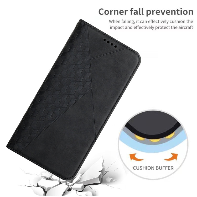 For iPhone 11 Pro Diamond Pattern Splicing Skin Feel Magnetic Horizontal Flip Leather Case with Card Slots & Holder & Wallet (Black) - iPhone 11 Pro Cases by buy2fix | Online Shopping UK | buy2fix