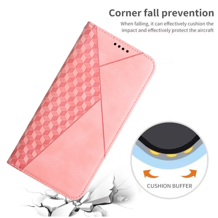 For iPhone XR Diamond Pattern Splicing Skin Feel Magnetic Horizontal Flip Leather Case with Card Slots & Holder & Wallet(Rose Gold) - More iPhone Cases by buy2fix | Online Shopping UK | buy2fix