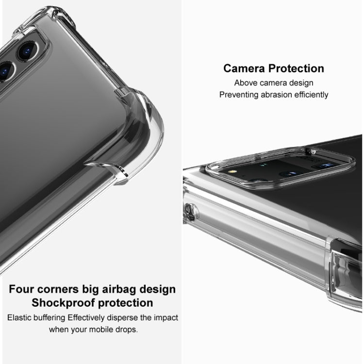 For Samsung Galaxy A22 4G IMAK All Coverage Shockproof Airbag TPU Case with Screen Protector(Transparent) - Galaxy Phone Cases by imak | Online Shopping UK | buy2fix