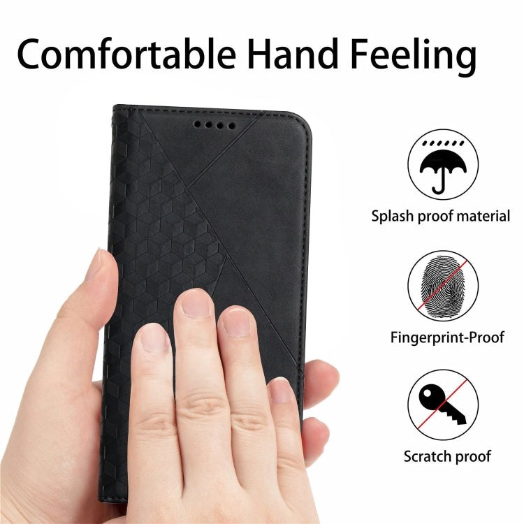 For Xiaomi Mi 10T Pro 5G / Mi 10T 5G Diamond Pattern Splicing Skin Feel Magnetic Horizontal Flip Leather Case with Card Slots & Holder & Wallet(Black) - Xiaomi Cases by buy2fix | Online Shopping UK | buy2fix