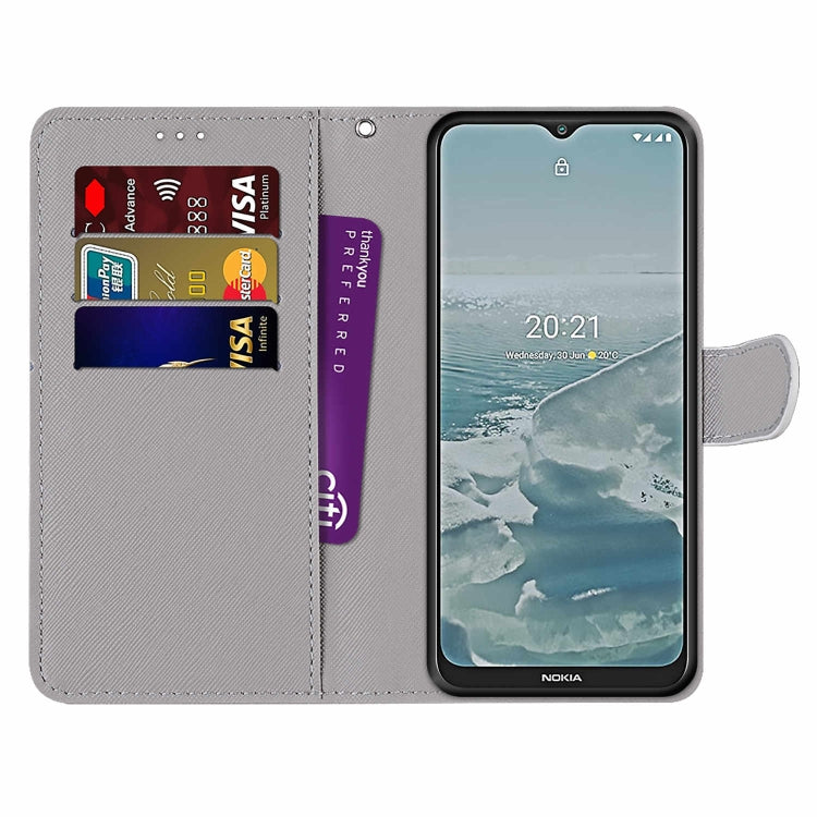For Nokia G20 / G10 / 6.3 Coloured Drawing Cross Texture Horizontal Flip PU Leather Case with Holder & Card Slots & Wallet & Lanyard(Wood Red Rose) - Nokia Cases by buy2fix | Online Shopping UK | buy2fix