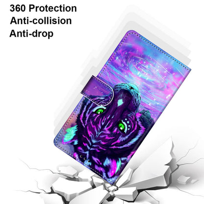 For OPPO A54 5G / A74 5G / A93 5G / A93s 5G Coloured Drawing Cross Texture Horizontal Flip PU Leather Case with Holder & Card Slots & Wallet & Lanyard(Tiger Drinking Water) - OPPO Cases by buy2fix | Online Shopping UK | buy2fix