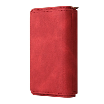 Skin Feel PU + TPU Horizontal Flip Leather Case with Holder & 15 Cards Slot & Wallet & Zipper Pocket & Lanyard For iPhone 8 Plus & 7 Plus(Red) - More iPhone Cases by buy2fix | Online Shopping UK | buy2fix