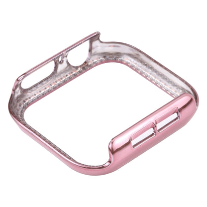 Metal Diamond Protective Watch Case For Apple Watch Series 6 & SE & 5 & 4 44mm(Pink) - Watch Cases by buy2fix | Online Shopping UK | buy2fix