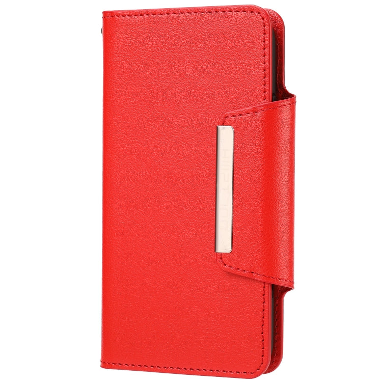 For iPhone SE 2022 / SE 2020 / 8 / 7 Ultra-thin Separable Magnetic Horizontal Flip Leather Case with Card Slot & Wallet(Red) - iPhone SE 2022 / 2020 / 8 / 7 Cases by buy2fix | Online Shopping UK | buy2fix