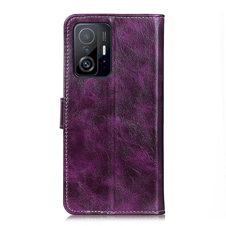 For Xiaomi Mi 11T / 11T Pro Retro Crazy Horse Texture Horizontal Flip Leather Case with Holder & Card Slots & Photo Frame & Wallet(Purple) - Xiaomi Cases by buy2fix | Online Shopping UK | buy2fix