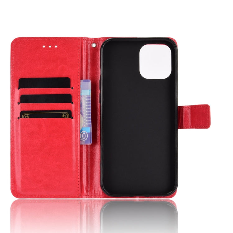 For iPhone 13 Pro Max Crazy Horse Texture Horizontal Flip Leather Case with Holder & Card Slots & Lanyard (Red) - iPhone 13 Pro Max Cases by buy2fix | Online Shopping UK | buy2fix