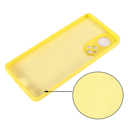 For Honor 50 Solid Color Liquid Silicone Dropproof Full Coverage Protective Case(Yellow) - Honor Cases by buy2fix | Online Shopping UK | buy2fix