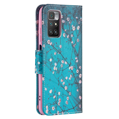 For Xiaomi Redmi 10 Colored Drawing Pattern Horizontal Flip Leather Case with Holder & Card Slots & Wallet(Plum Blossom) - Xiaomi Cases by buy2fix | Online Shopping UK | buy2fix