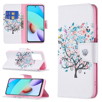 For Xiaomi Redmi 10 Colored Drawing Pattern Horizontal Flip Leather Case with Holder & Card Slots & Wallet(Tree) - Xiaomi Cases by buy2fix | Online Shopping UK | buy2fix