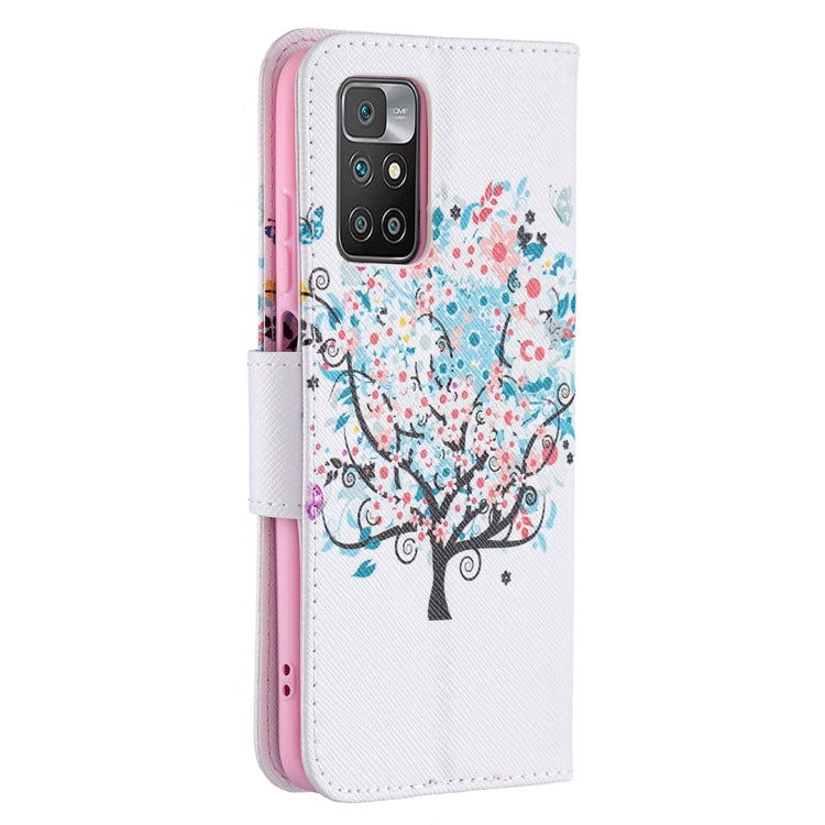 For Xiaomi Redmi 10 Colored Drawing Pattern Horizontal Flip Leather Case with Holder & Card Slots & Wallet(Tree) - Xiaomi Cases by buy2fix | Online Shopping UK | buy2fix