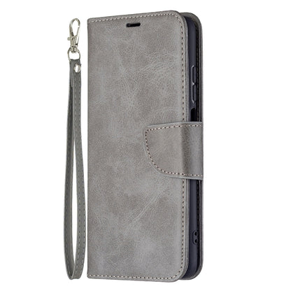 For Xiaomi Redmi 10 Retro Lambskin Texture Pure Color Horizontal Flip PU Leather Case with Holder & Card Slots & Wallet & Lanyard(Grey) - Xiaomi Cases by buy2fix | Online Shopping UK | buy2fix