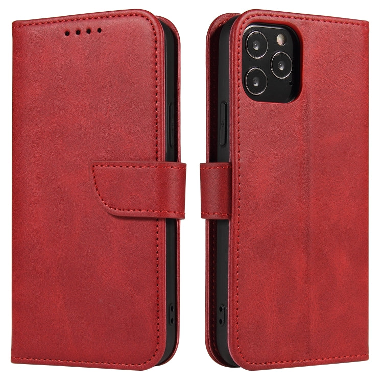 For iPhone 12 / 12 Pro Calf Texture Buckle Horizontal Flip Leather Case with Holder & Card Slots & Wallet(Red) - iPhone 12 / 12 Pro Cases by buy2fix | Online Shopping UK | buy2fix