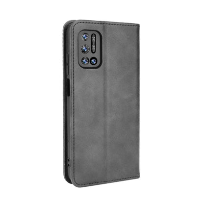 For Doogee N40 Pro Magnetic Buckle Retro Pattern Horizontal Flip Leather Case with Holder & Card Slot & Wallet(Black) - More Brand by buy2fix | Online Shopping UK | buy2fix