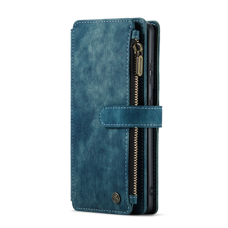 For Samsung Galaxy S20 5G CaseMe-C30 PU + TPU Multifunctional Horizontal Flip Leather Case with Holder & Card Slot & Wallet & Zipper Pocket(Blue) - Galaxy Phone Cases by CaseMe | Online Shopping UK | buy2fix