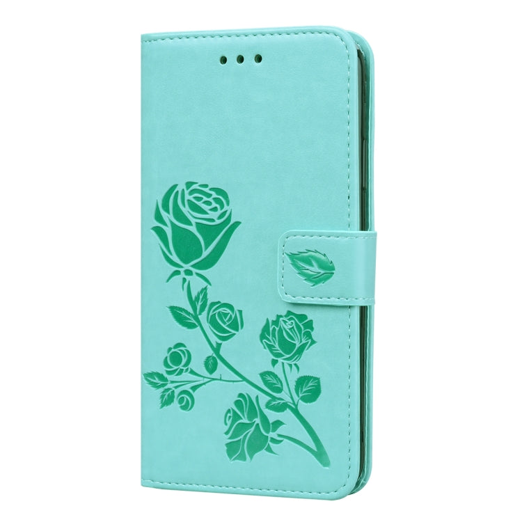 For Xiaomi Redmi 10 Rose Embossed Horizontal Flip PU Leather Case with Holder & Card Slots & Wallet(Green) - Xiaomi Cases by buy2fix | Online Shopping UK | buy2fix