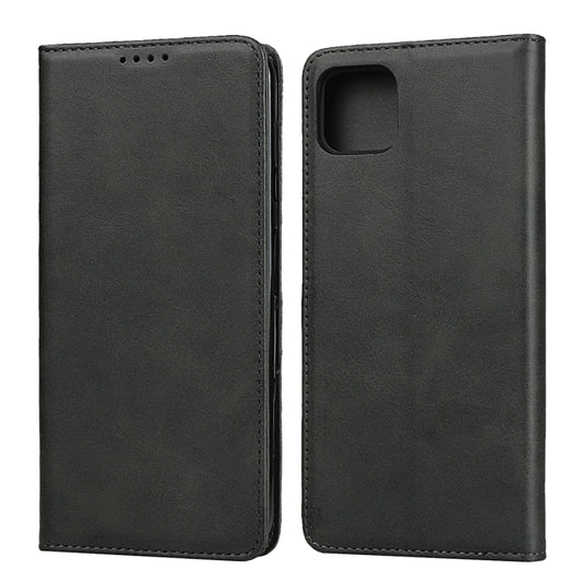 For Google Pixel 4 XL Calf Texture Magnetic Horizontal Flip Leather Case with Holder & Card Slots & Wallet(Black) - Google Cases by buy2fix | Online Shopping UK | buy2fix