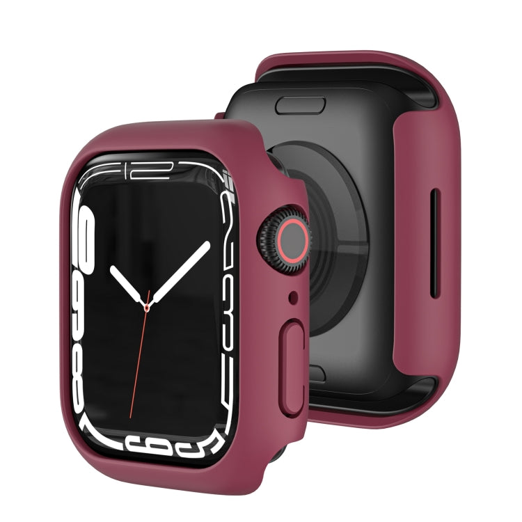 Shockproof TPU Protective Case For Apple Watch Series 9 / 8 / 7 41mm(Dark Red) - Watch Cases by buy2fix | Online Shopping UK | buy2fix