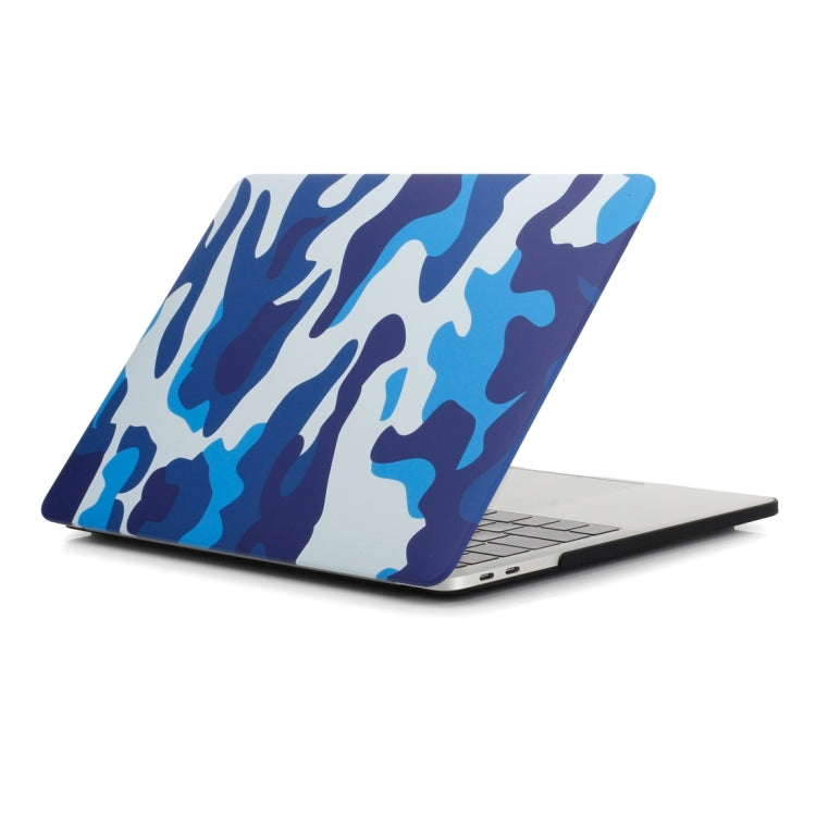 Camouflage Pattern Laptop Water Decals PC Protective Case For MacBook Retina 15.4 inch A1398(Blue Camouflage) - MacBook Pro Cases by buy2fix | Online Shopping UK | buy2fix