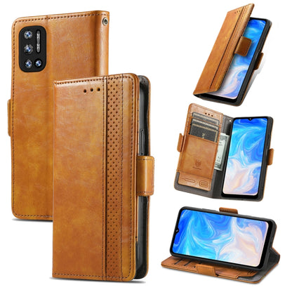 For Doogee N40 Pro CaseNeo Splicing Dual Magnetic Buckle Leather Case with Holder & Card Slots & Wallet(Khaki) - More Brand by buy2fix | Online Shopping UK | buy2fix