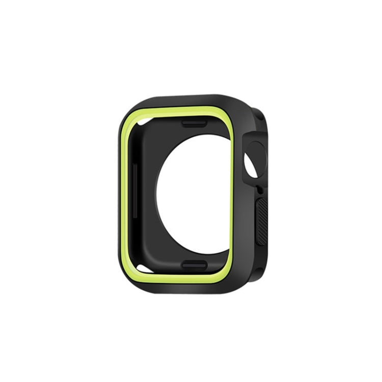 Two-color Shockproof Protective Case For Apple Watch Series 9 / 8 / 7 45mm(Black Green) - Watch Cases by buy2fix | Online Shopping UK | buy2fix