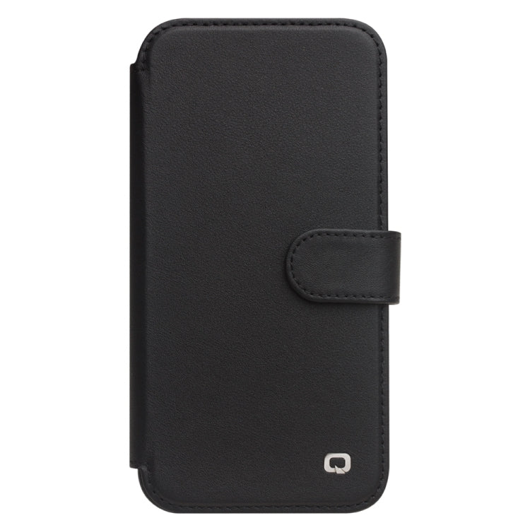 For iPhone 13 QIALINO Magnetic Buckle Phone Leather Case with Card Slot(Black) - iPhone 13 Cases by QIALINO | Online Shopping UK | buy2fix