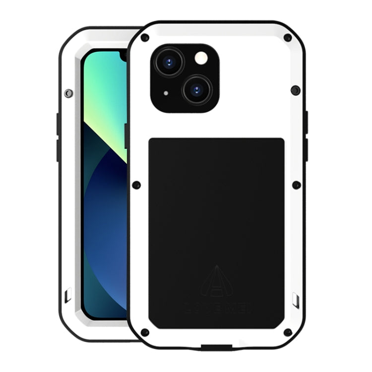 For iPhone 13 mini LOVE MEI Metal Shockproof Life Waterproof Dustproof Protective Phone Case (White) - iPhone 13 mini Cases by LOVE MEI | Online Shopping UK | buy2fix