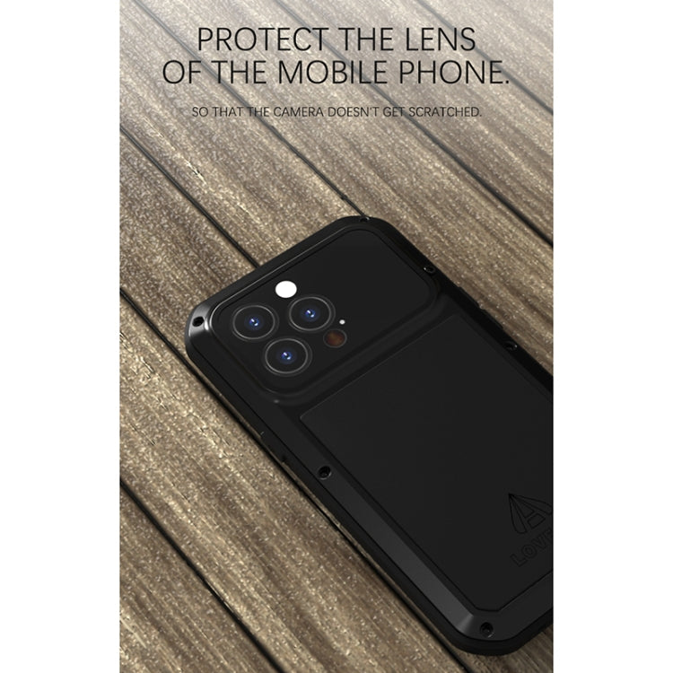 For iPhone 13 Pro LOVE MEI Metal Shockproof Life Waterproof Dustproof Protective Phone Case (Silver) - iPhone 13 Pro Cases by LOVE MEI | Online Shopping UK | buy2fix