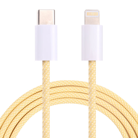 20W PD USB-C / Type-C to 8 Pin Data Cable, Cable Length: 1m(Yellow) - 2 in 1 Cable by buy2fix | Online Shopping UK | buy2fix