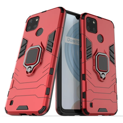 For OPPO Realme C21Y Shockproof PC + TPU Protective Case with Magnetic Ring Holder(Red) - Realme Cases by buy2fix | Online Shopping UK | buy2fix