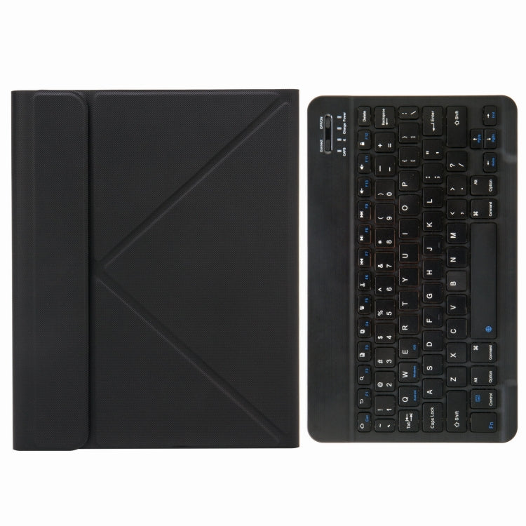 H-097 Bluetooth Keyboard Leather Case with Rear Three-fold Holder For iPad 9.7 2018 & 2017(Black) - Universal by buy2fix | Online Shopping UK | buy2fix