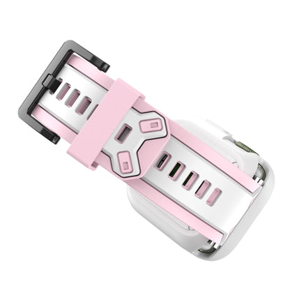 Two-color TPU Strap For Apple Watch Ultra 49mm&Watch Ultra 2 49mm / Series 9&8&7 45mm / SE 3&SE 2&6&SE&5&4 44mm / 3&2&1 42mm(Pink White) - Watch Bands by buy2fix | Online Shopping UK | buy2fix