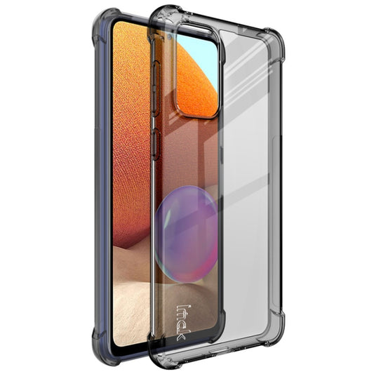 For Samsung Galaxy A73 imak Airbag TPU Case with Screen Protector(Transparent Black) - Galaxy Phone Cases by imak | Online Shopping UK | buy2fix