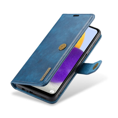 For Samsung Galaxy A13 4G DG.MING Crazy Horse Texture Detachable Magnetic Leather Phone Case(Blue) - Galaxy Phone Cases by DG.MING | Online Shopping UK | buy2fix