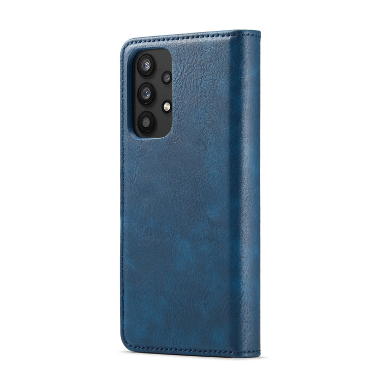 For Samsung Galaxy A33 5G DG.MING Crazy Horse Texture Detachable Magnetic Leather Phone Case(Blue) - Galaxy Phone Cases by DG.MING | Online Shopping UK | buy2fix