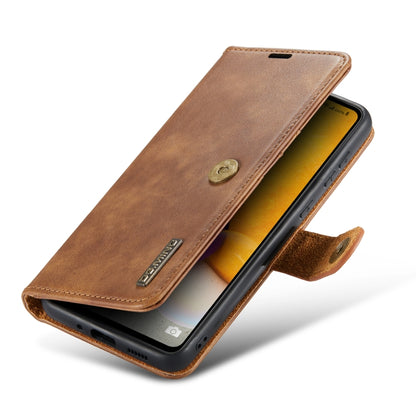 For Samsung Galaxy A73 5G DG.MING Crazy Horse Texture Detachable Magnetic Leather Phone Case(Brown) - Galaxy Phone Cases by DG.MING | Online Shopping UK | buy2fix