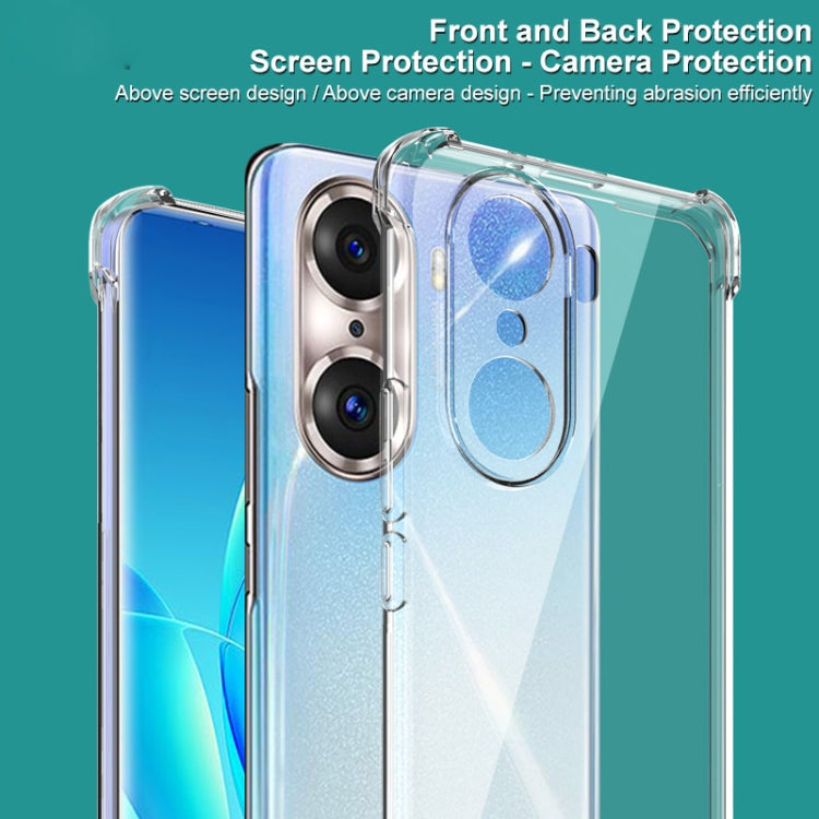 For Honor 60 Pro 5G imak All-inclusive Shockproof Airbag TPU Case with Screen Protector(Transparent Black) - Honor Cases by imak | Online Shopping UK | buy2fix