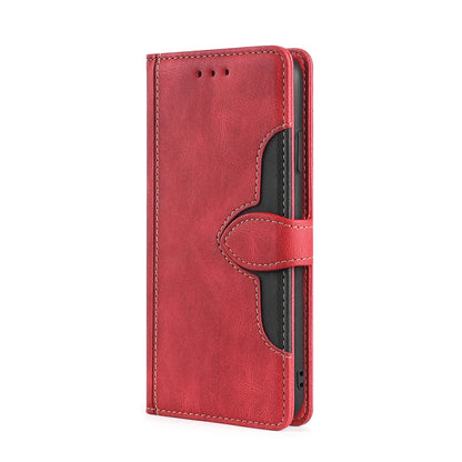 For Blackview A70 Skin Feel Straw Hat Magnetic Buckle Leather Phone Case(Red) - More Brand by buy2fix | Online Shopping UK | buy2fix